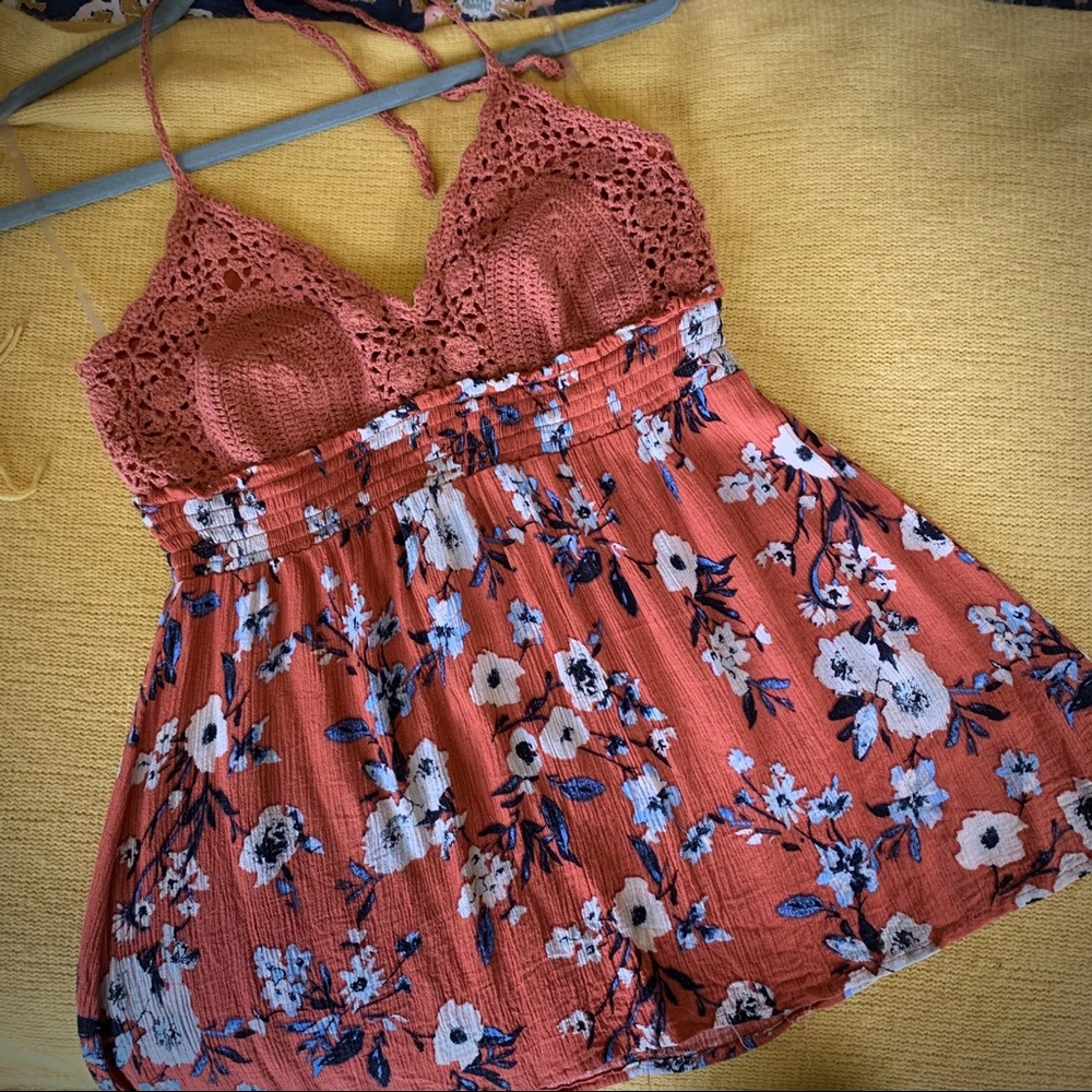 Floral baby-doll top